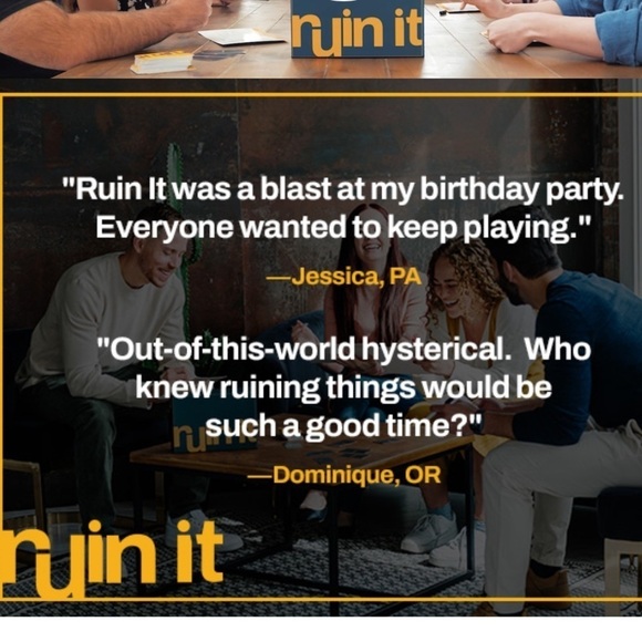 Brand New Ruin It Adult Party Games College Drinking Game Night Ages 18+ - Picture 9 of 12